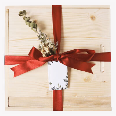 Add-on 11x11x5" Wooden Box Packaging Thumbnail