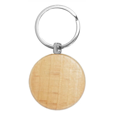Wood Circle Keychain Thumbnail