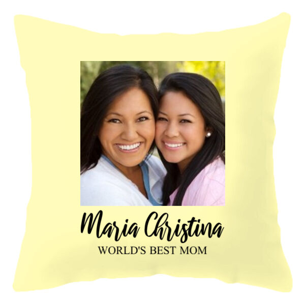 World's Best Mom Personalized Photo Pillow Thumbnail