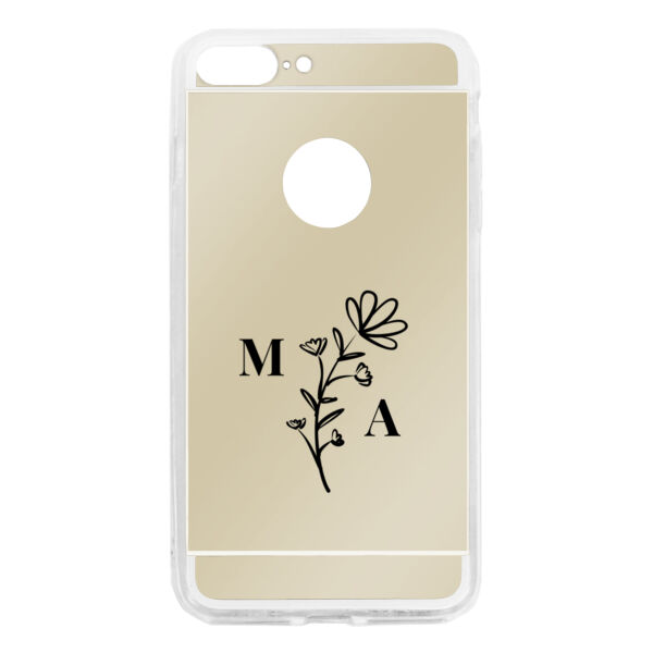 Floral Detail Personalized Mom's Initials iPhone 7/8 Plus Mirror Case Thumbnail
