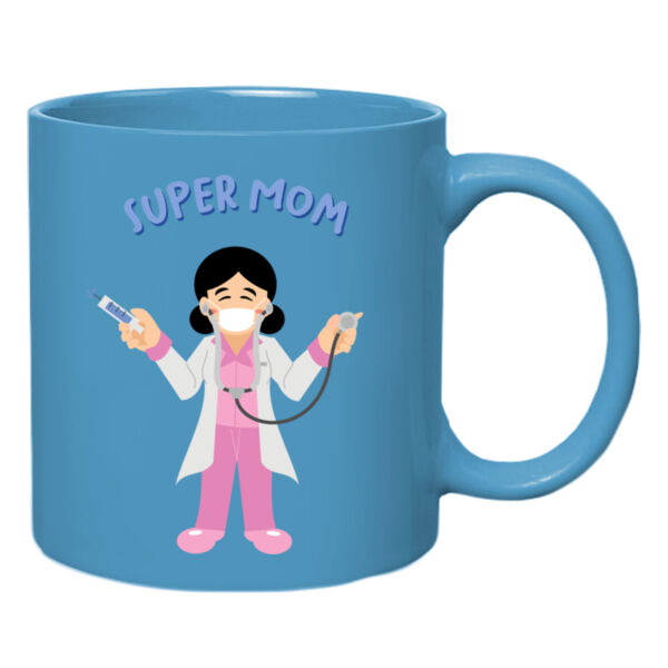 Super Mom Doctor Colored Mug Full Body (Fair) Thumbnail