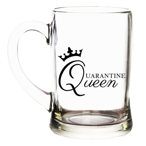 Quarantine Queen Glass Mug Thumbnail