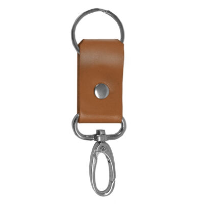 Leather Hook Ring Keychain LTHR5 Leather Hook Ring Keychain Thumbnail