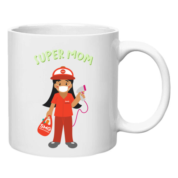 Super Mom Grocery White Mug Full Body (Dark) Thumbnail
